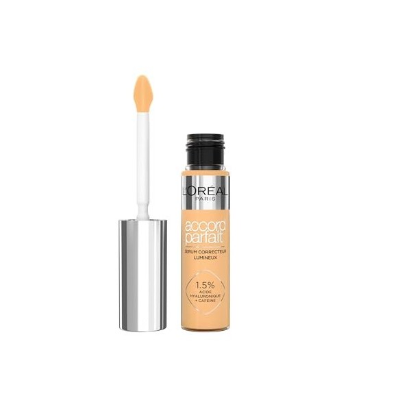 LOréal Paris - Sérum Correcteur Lumineux - Corrige les Cernes & Hydrate - Formule à lAcide Hyaluronique & Caféine - Accord 