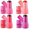 4 Pièces Blush Milk Jelly, Milk Makeup Cooling Water Jelly Tint, Milk Blush Stick, Hydratant, Longue Durée, pour Lèvres et Jo