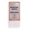 Gouttes Bronzantes Lumineuses de Makeup Revolution avec Acide Hyaluronique, Fini Ensoleillé, Teinte Bronze Calcine, 23ml