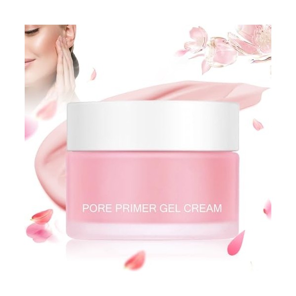 Pore Primer Gel Cream,Crème pour Pores Invisibles,Mat Rétrécit les Pores,Visage Pore Primer,Base de Maquillage Mate pour Rétr