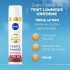 NIVEA Luminous 630 CC Fluide anti-taches FPS30 Teinte Foncée 1 x 40 ml , CC Crème teint unifié, Fond de teint couvrant imper