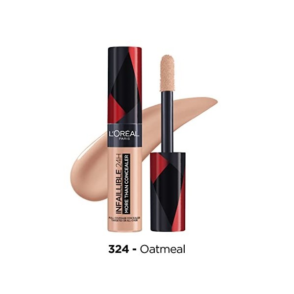 LOreal Paris Infallible Longwear 24HR More Than Concealer, Matte Finish, 324 Oatmeal 