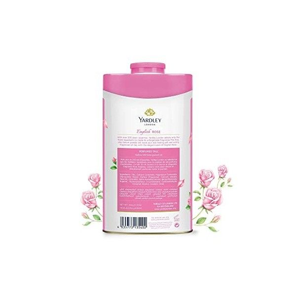 Yardley English Perfumed Talc, Rose by Yardley