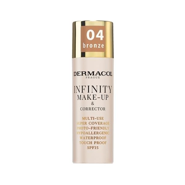 Dermacol Infinity maquillage et correcteur, Multi-usages, Super couvrance, Adapté à la photo, Hypoallergénique, Waterproof, T