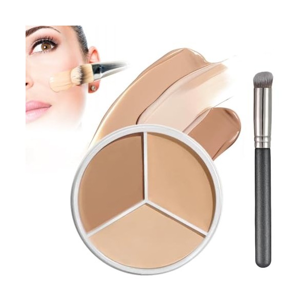 Palette Correcteur,Anti-Cernes Contouring,Full Coverage Concealer Palette,3in1 Contour Palette,Makeup Palette Correctrice,Pal