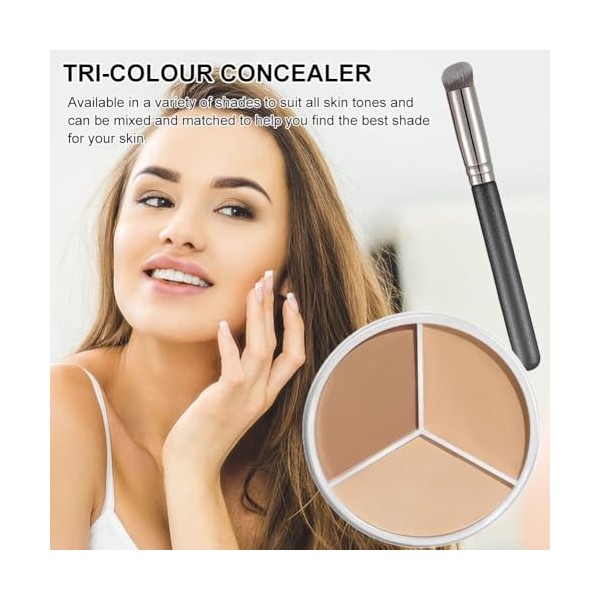 Palette Correcteur,Anti-Cernes Contouring,Full Coverage Concealer Palette,3in1 Contour Palette,Makeup Palette Correctrice,Pal