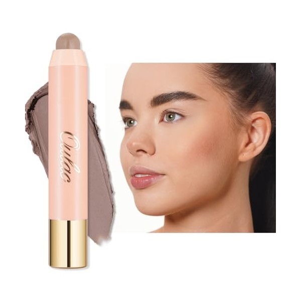 Oulac Contouring Stick Maquillage - Stick Contouring Visage, Texture Crémeuse, Fini Mat, Formule Vegan, Non Gras, C1 Raw Umbe