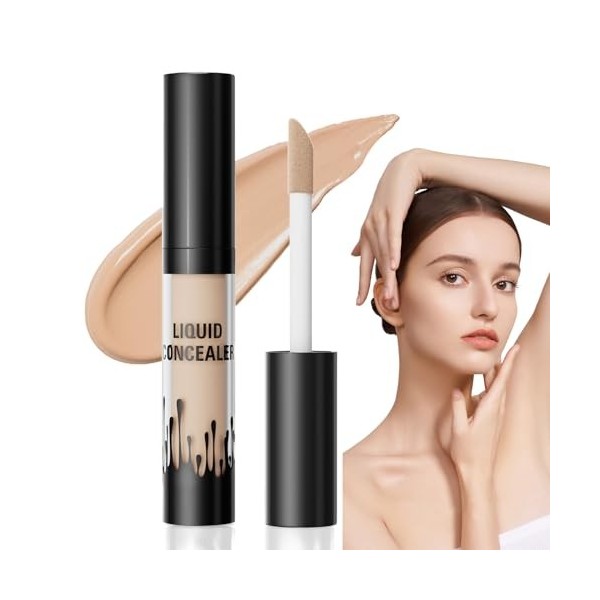 Concealer,Correcteur de Teint,Correcteur Liquide,Corrige les Cernes, les Marques Rouges, les Cicatrices et Adoucit les Ridule