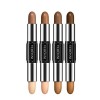 EnMart 4 Pcs Makeup 2 in1 Double-ended Contouring Stick, Bronzer Contour Stick Facile à Utiliser, Crème Blush Visage Bronzer 