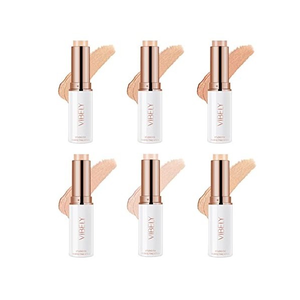 EnMart 4 Pcs Makeup 2 in1 Double-ended Contouring Stick, Bronzer Contour Stick Facile à Utiliser, Crème Blush Visage Bronzer 