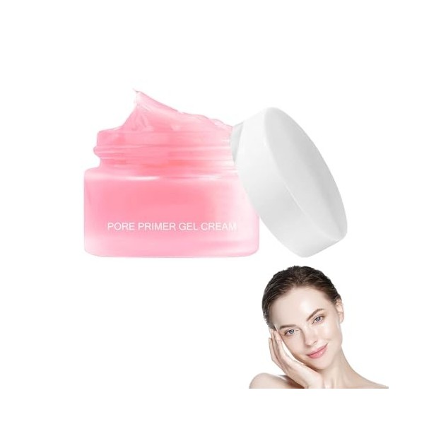 Horuili® Base Maquillage, Visage Pore Primer, Pore Primer Gel Cream, Pore Primer invisible, base de maquillage hydratante pou