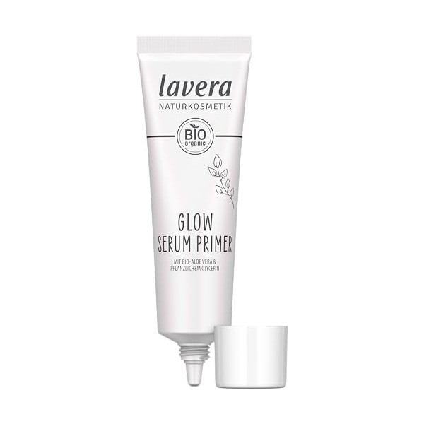 lavera Glow Serum Primer - fond délicatement sur la peau - aspect radieux et soigné - éclat naturel - vegan - cosmétiques nat