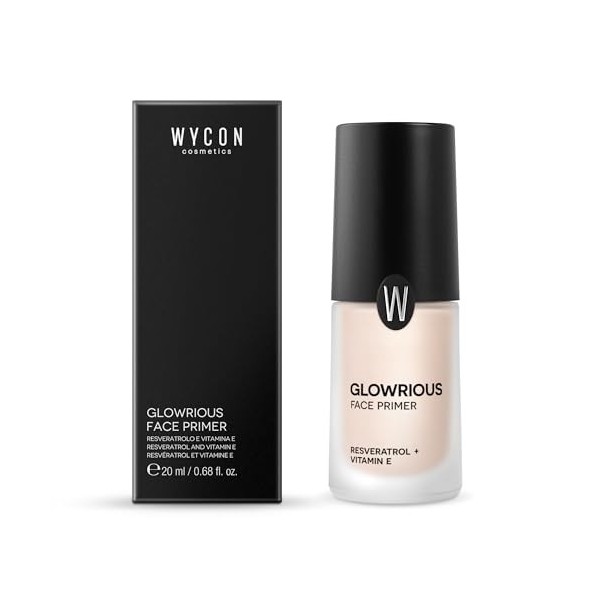 WYCON Cosmetics GLOWRIOUS Primer Visage Léger et Lumineux avec Texture Fraîche, Finition nacrée, avec Vitamine E et Resvératr