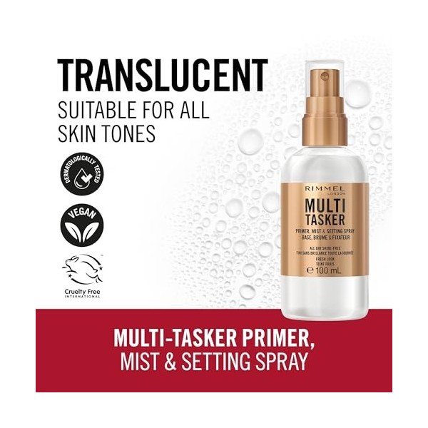 Rimmel Multi-Tasker Primer, Mist & Setting Spray, 100 ml