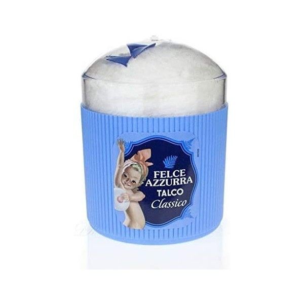 PAGLIERI Felce Azzurra Classico Lot de 3 poudres pour le corps avec éponges 250 g