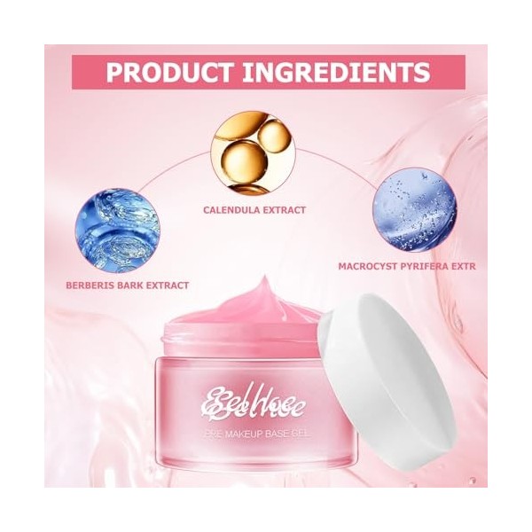 Make-Up Basis Gel Cream,Pore Primer Gel,Visage Pore Primer,Face Primer,Face Makeup Primer Cream,Rétrécir les Pores, Contrôle 