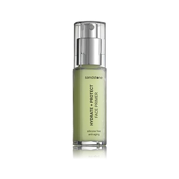 Sandstone Scandinavia Hydrate + Protect Face Primer Gel | Apprêt de maquillage hypoallergénique pour le visage | Primers anti