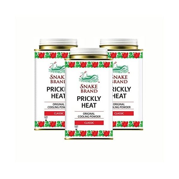 Snake Brand Prickly Heat Powder Classic 140g ~ EU Registered ~ Ships from UK Classic, Pack of 3 