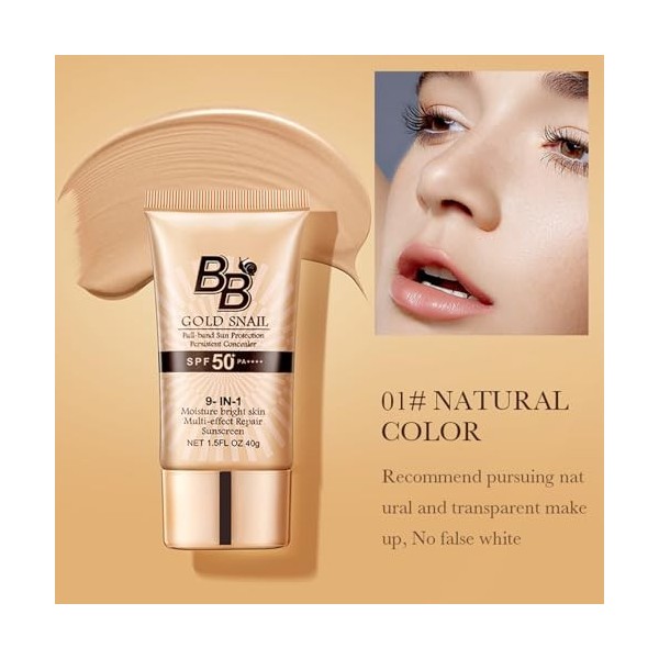 BB Crème, Crème Solaire Crème Hydratante Teintée, Crème Solaire Visage SPF 50+, BB Crème Hydratante Correctrice, Créez Un Bea