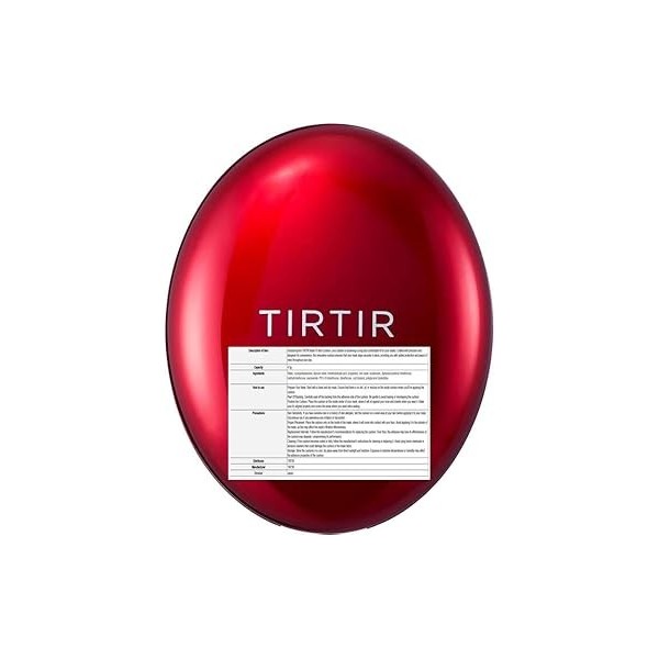 TIRTIR Mask Fit Mini Cushion [Tirutil] Mask Fit Mini Cushion, unité principale, 0,2 oz 4,5 g RED 21N