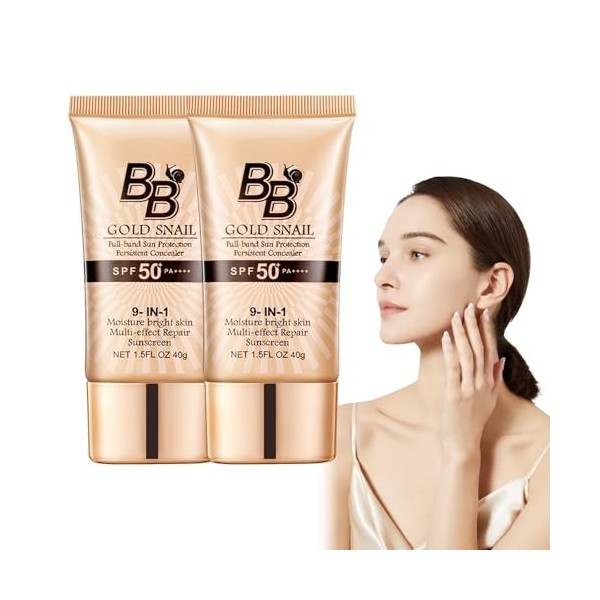 BB Crème, Crème Solaire Crème Hydratante Teintée, Crème Solaire Visage SPF 50+, BB Crème Hydratante Correctrice, Créez Un Bea