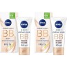 NIVEA BB Crème FPS 15 Teinte Claire 1 x 50 ml , Crème hydratante visage à lhuile de Jojoba BIO, Soin de jour FPS 15 pour un