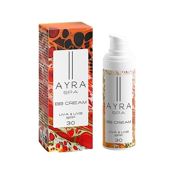 AYRA SPA - BB Cream SPF 30 | Écran solaire teinté hydratant | Tint universel | Long-Lasting, Lightweight & Easily Spreadable 