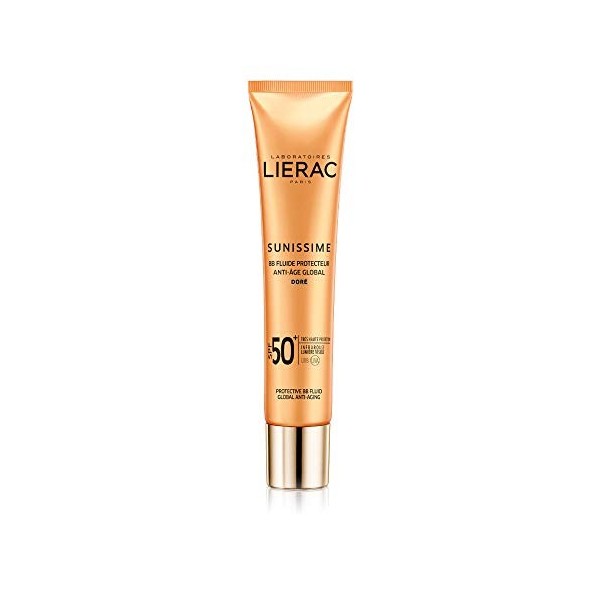 Lierac BB Cream Face SPF 50+ anti-âge, protection UVB, UVA, infrarouge, pour tous les types de peau, format 40 ml, doré Dorè