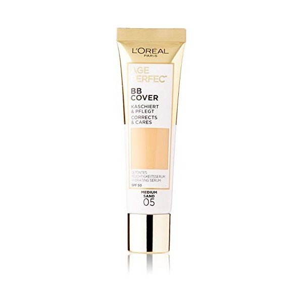 LOREAL Paris Sérum Hydratant Color, Age Perfect BB Cover, n° 05 Medium Sand, 30 ml.