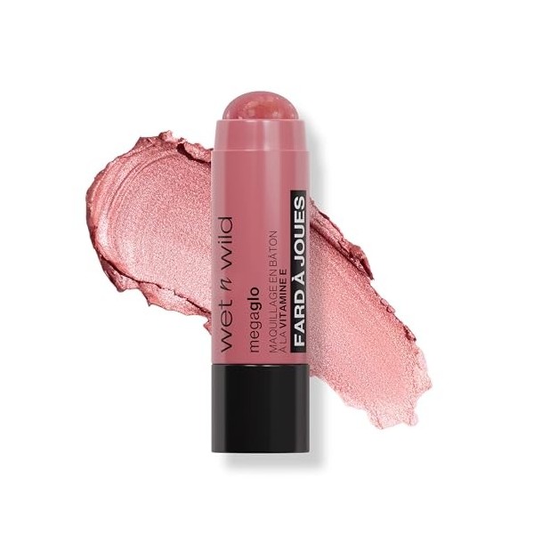 Wet n Wild, Mega Glo Vitamin E Makeup Stick, Stick Blush Polyvalent pour les Yeux, les Joues et les Lèvres, avec une Formule 