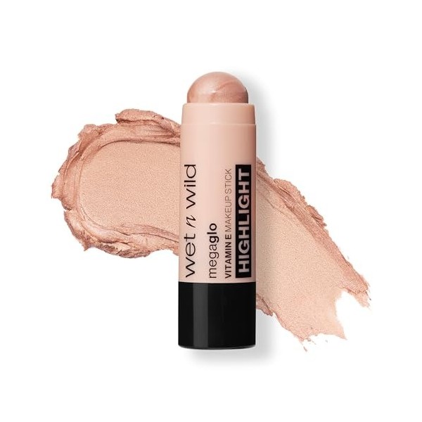 Wet n Wild, Mega Glo Vitamin E Makeup Stick, Stick Blush Polyvalent pour les Yeux, les Joues et les Lèvres, avec une Formule 