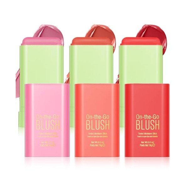 LOPHE Professional Makeup Blush Crémeux, The No-Rules Stick, Blush Léger et Aérien, À lAcide Hyaluronique Hydratant, Creamy 