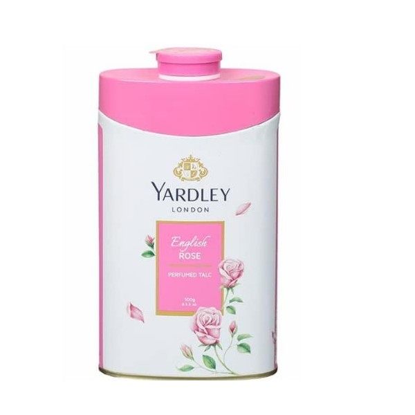 Yardley London ENGLISH ROSE Perfumed Deodorizing Talc Talcum Powder 100gm by yardley
