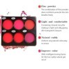 Katiluxiya Palette blush 6 couleurs, Longue durée haute Pigment mat blush, Pink Peach blush, palette de blush mat pour le vis