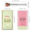 AYNKH 3 en 1 Blushers，Blush Stick pour Joues Lèvres Yeux, Blush Visage, Crème Hydratante Bronzante Blusher，Matte Facile à Est