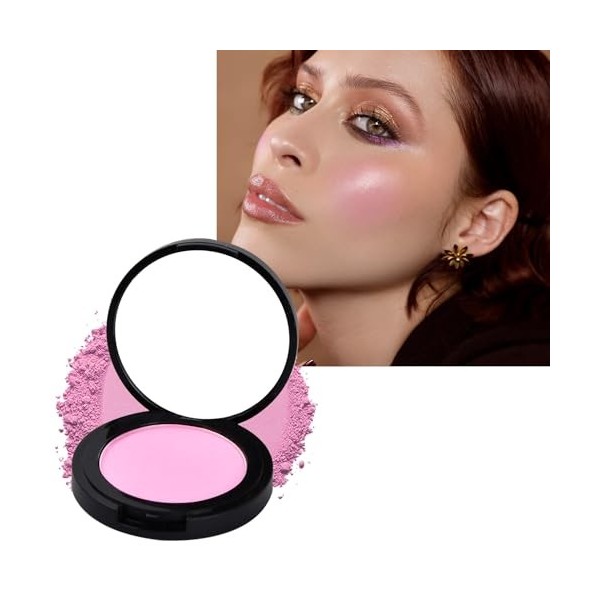 Blush et Fards à Joues, Blush Poudre Mate Couleur Intense, Palette de Fard à Joues pour le Visage, Fard à Joues en Poudre Trè