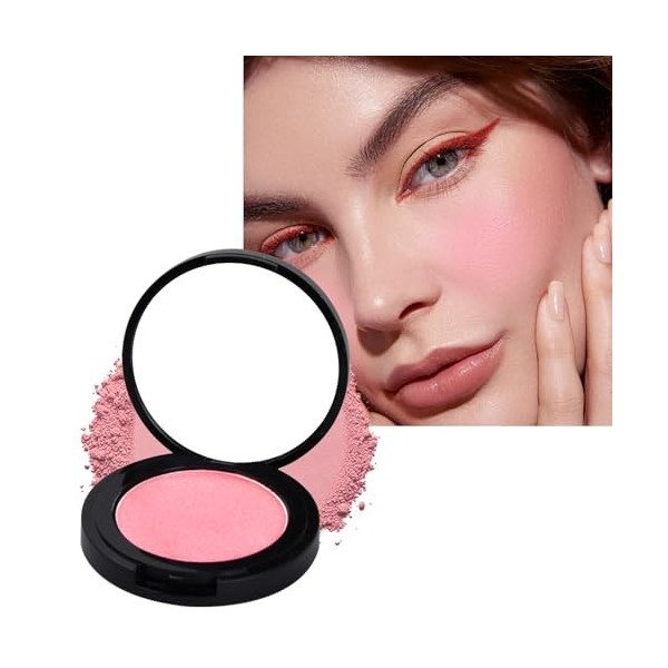 Blush et Fards à Joues, Blush Poudre Mate Couleur Intense, Palette de Fard à Joues pour le Visage, Fard à Joues en Poudre Trè