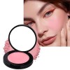 Blush et Fards à Joues, Blush Poudre Mate Couleur Intense, Palette de Fard à Joues pour le Visage, Fard à Joues en Poudre Trè