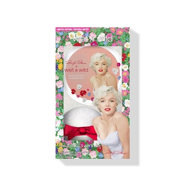 Wet n Wild Marilyn Monroe Icon Diamond Blush Powder, Poudre Blush Diamant avec des Perles Réfléchissantes Soyeuses pour des J