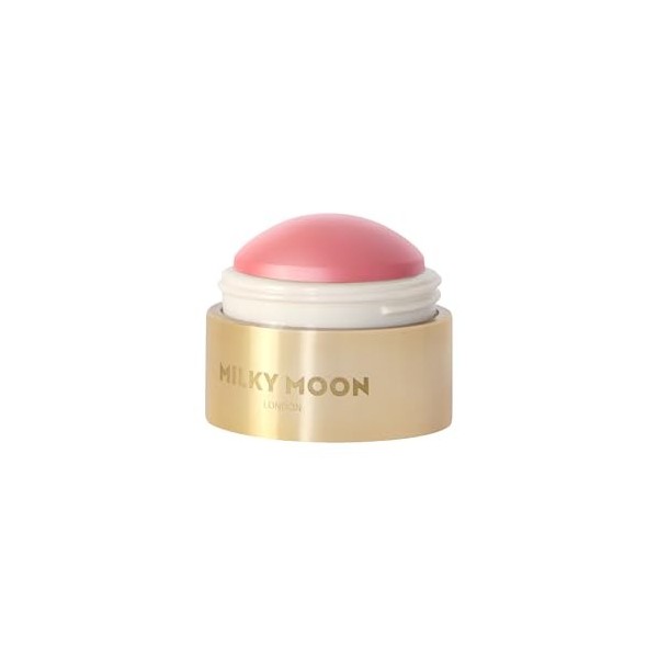 Milky Moon Londres Stellar Cheeks Blush, fard à joues crème longue durée et léger pour joues, lèvres et yeux, infusé à la noi