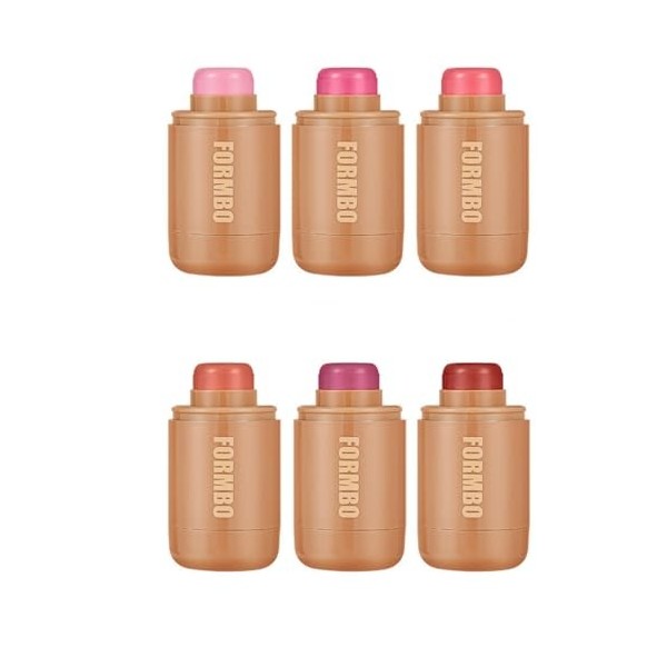 Blush Stick Crème, Blush pour Joues, Blush Deux en Un, Convient à Tous les Types de Peau, Effet Glowy Blush, Maquillage Joues