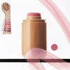 Stick blush de poche, stick blush lisse longue durée polyvalent, adapté aux joues, aux yeux et aux lèvres, formule non grasse