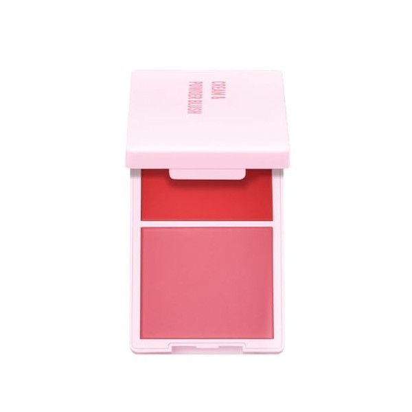 Bestvisse Palette de blush 2 en 1 pour crème et poudre, maquillage compact pour une couleur naturelle longue durée et une app