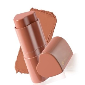 Bestvisse Bâton de fard à joues crémeux pour joues et lèvres, multi-usages, teinture pour les lèvres, les joues, imperméable 