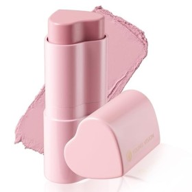 Bestvisse Bâton de fard à joues crémeux pour joues et lèvres, multi-usages, teinture pour les lèvres, les joues, imperméable 