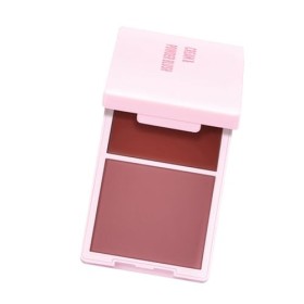 Bestvisse Palette de blush 2 en 1 pour crème et poudre, maquillage compact pour une couleur naturelle longue durée et une app