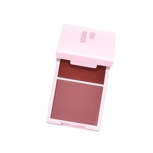 Bestvisse Palette de blush 2 en 1 pour crème et poudre, maquillage compact pour une couleur naturelle longue durée et une app