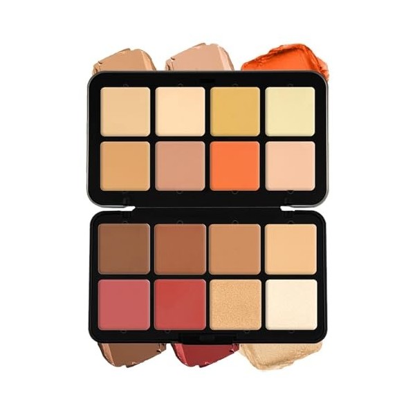 Concealer Palette, Facial Beauty Makeup Set, Color Correcting Concealer Foundation, Blush and Highlighter Palette, Profession