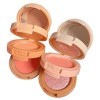 maquillage fard à joues - Maquillage fard à joues 3 couleurs - Poudre pressée multicouche pour le visage Cheek Matte Mineral 