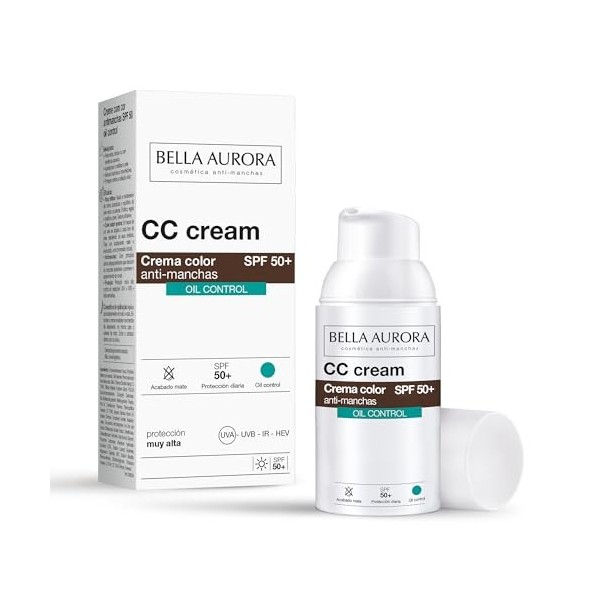 Cc Cream Anti-Manchas Oil Free Spf50 30 Ml